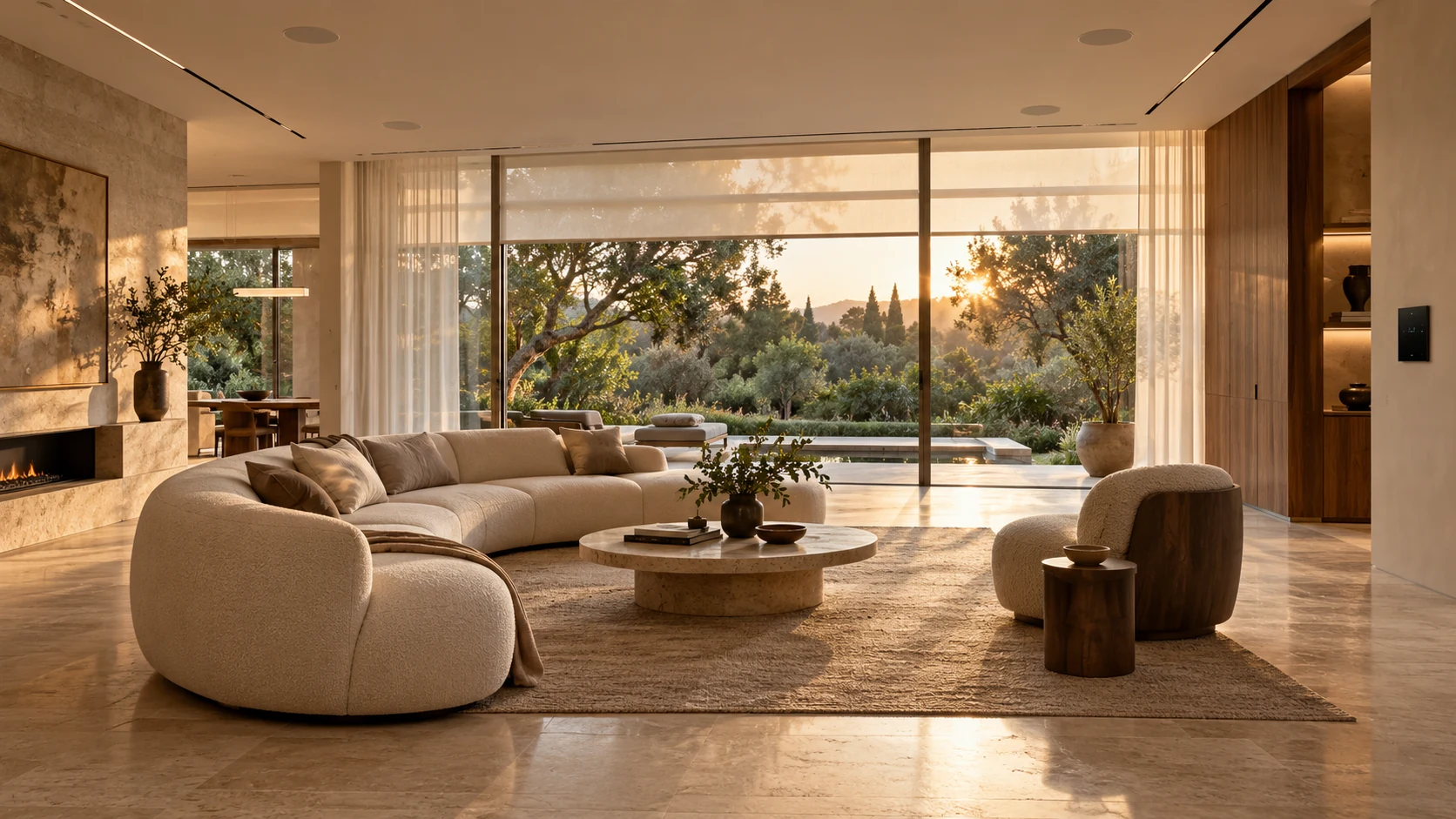 A thoughtfully lit contemporary home interior